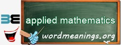WordMeaning blackboard for applied mathematics